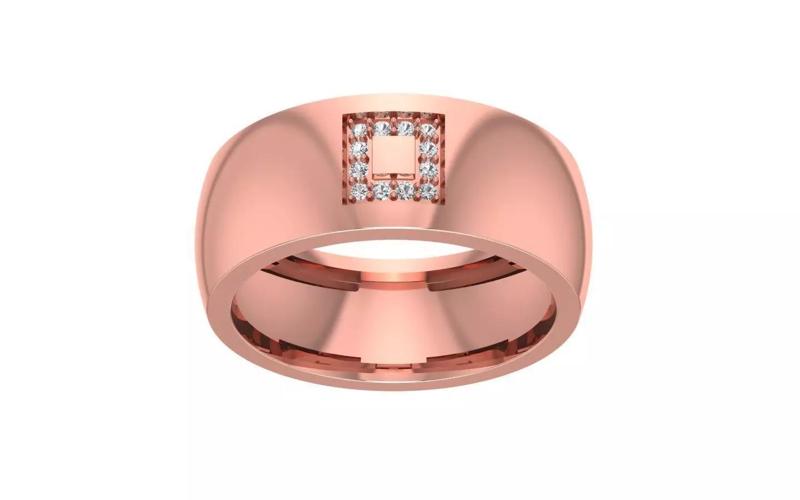 Square Design Wedding Band 3dm STL OBJ FBX Render Details