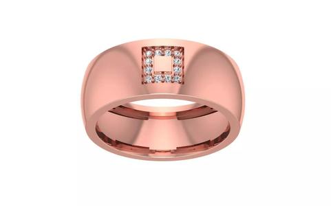 Square Design Wedding Band 3dm STL OBJ FBX Render Details