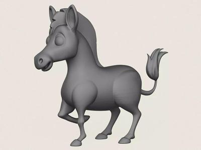 Zebra Toy Print Ready 3D Model