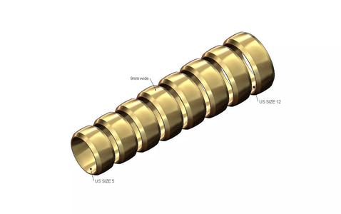 9mm wide chamfered sides comfort fit rounded wedding band