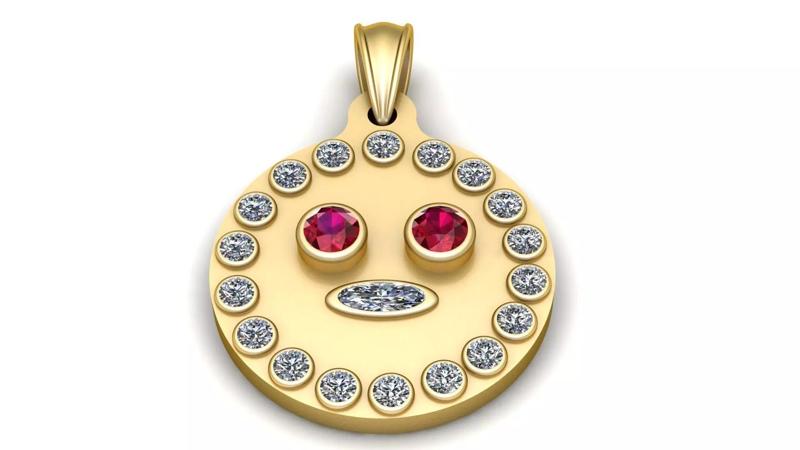 FACE EMOJI COIN PENDANT 3D PRINTABLE MODEL