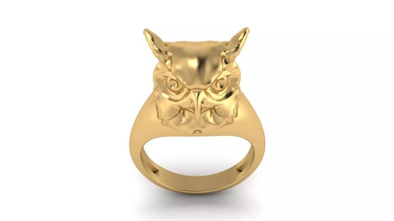 Owl Head Ring
