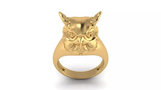 Owl Head Ring