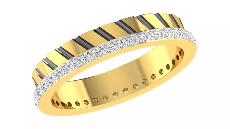 Women Engagement Band Ring 3dm STL OBJ FBX Renders Details