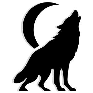 wolf howling at a moon 2 - 2D/3D Wall Art STL+SVG For CNC Router, Plasma, Waterjet, Laser & 3D Printer