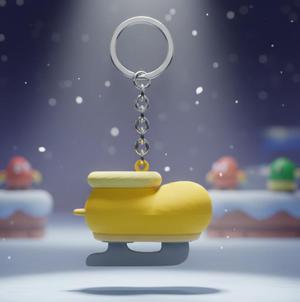 Ice Skate Shoe Keychain - Mario Ice Skating Adventure - Super Mario - Ready to Print