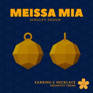 05. Deltoidal Icositetrahedron - Faceted Elegance – 3D Print File for Catalan Earrings & Necklace - Catalan Solids Earring - Geometric Earring - Sacred Geometry Necklace Fashion Statement - Archimedean solids