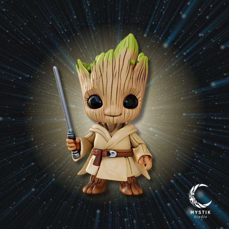 Groot Jedi - Guardians of the Galaxy and Star Wars Fusion