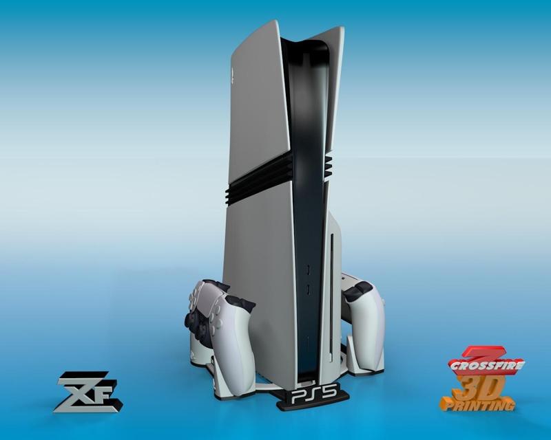 PS5 Pro stand with Dualsense holder