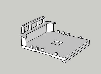 1/64th Scale 1991 F-250 Flat bed with ball hitch cut-out