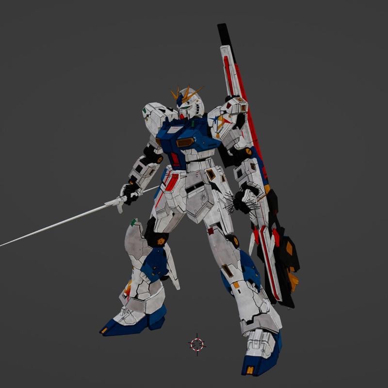 Fukuoka Nu Gundam 3D Model (Blender Version)