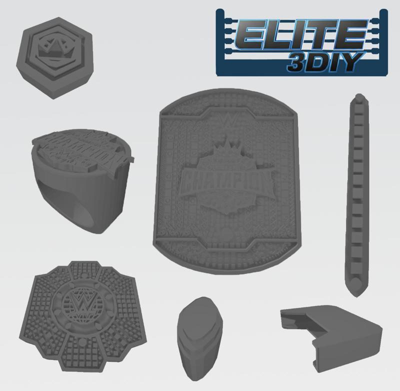 WWE Men's Crown Jewel Championship and Ring Action Figure Scale