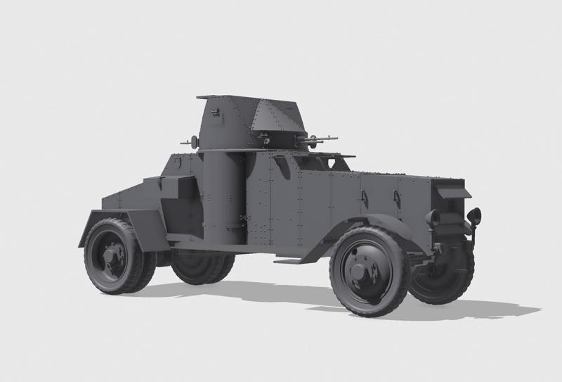 1-35 scale “White-Saurer” French interwar armoured car
