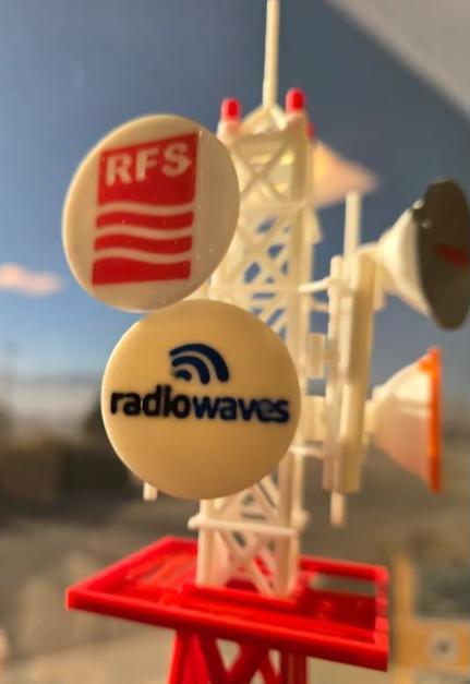 Dish radome covers with logos