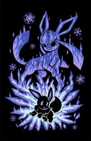 Eevee/Glaceon Evolution Hueforge Art