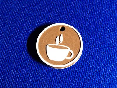 Coffe Cup keychain round version