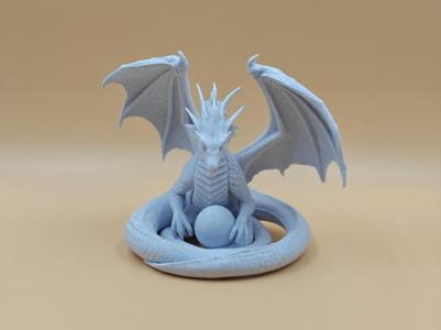 Wary Serpent Dragon Guarding Egg