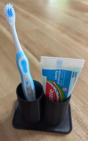 Small Toothbrush and Toothpaste Holder