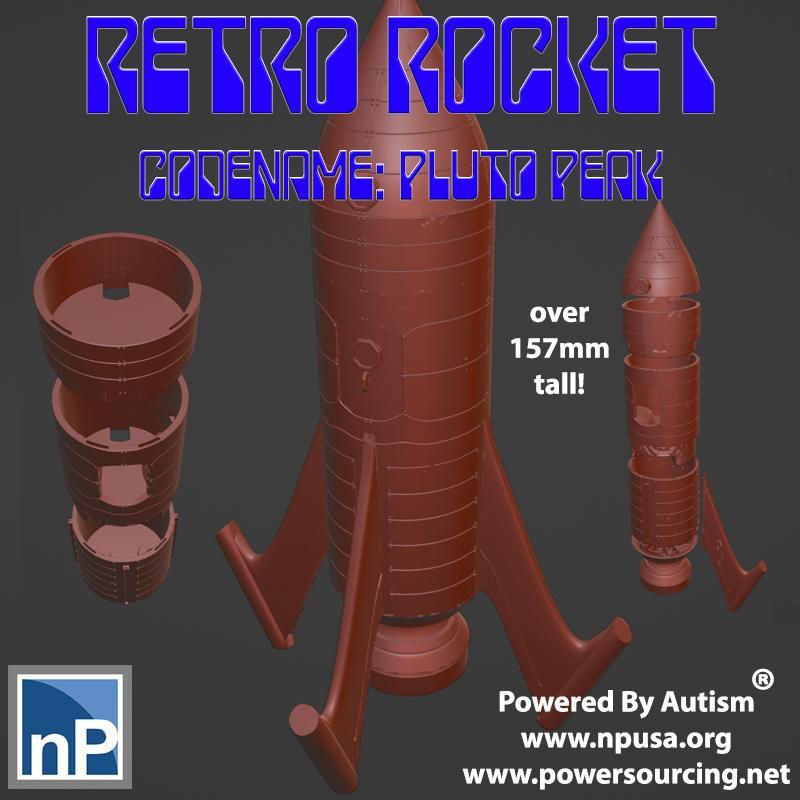 Retro Rocket Ship - Pluto Peak (28mm scale)