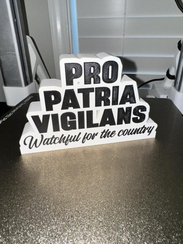 Pro Patria Vigilans Desk Ornament