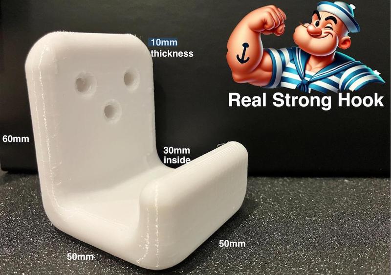 Very Strong 10mm thin Hook 50x50x60mm