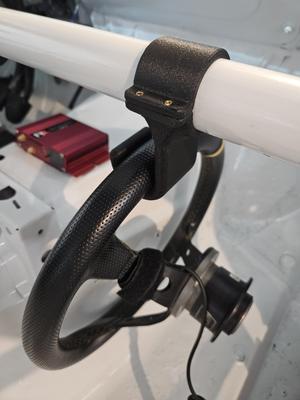 Roll bar steering wheel 90 degree hook