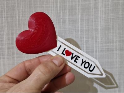 Valentine's Day Heart I Love You Bookmark