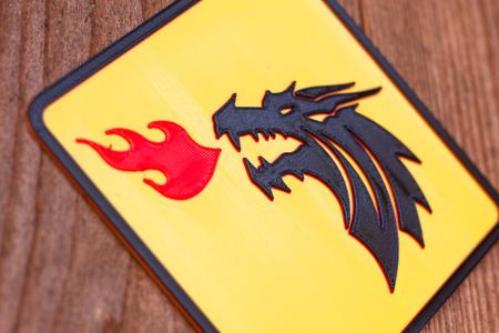 DRAGON sign. Single color printer friendly.