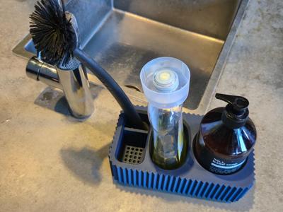 Dishwashing soap/-brush, handsoap holder driptray