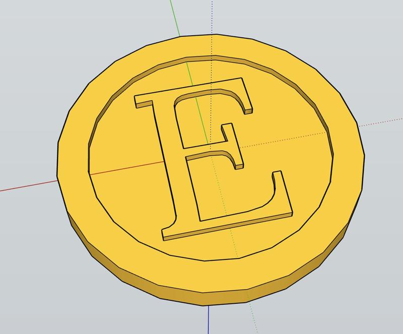 Much needed coin that says E