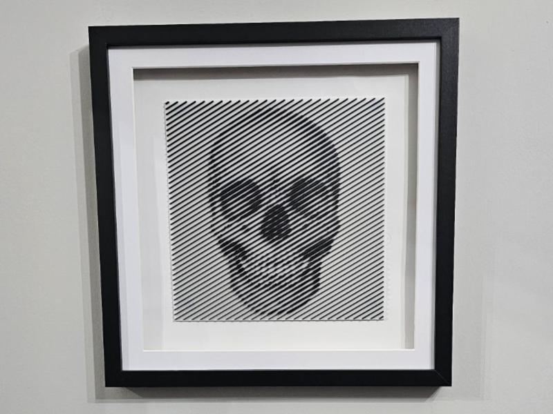 Skull Halftone Wall Art v2 by Ikonic3D