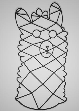Geometric Llama/Alpaca Wallart