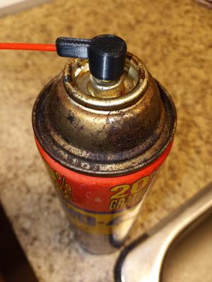 WD-40 can nozzle.