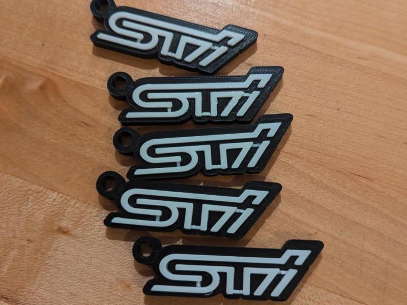 Subaru STI Logo Keychain