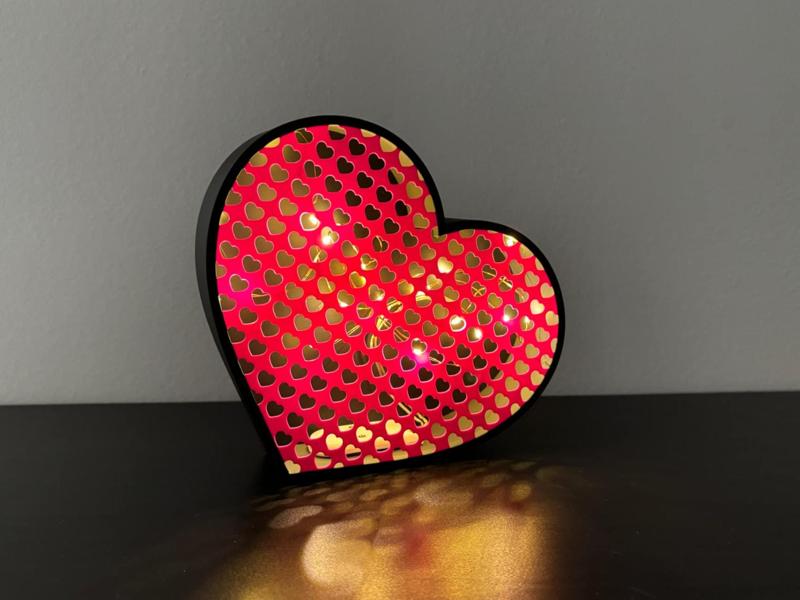 Valentine's heart fairy light or gift box