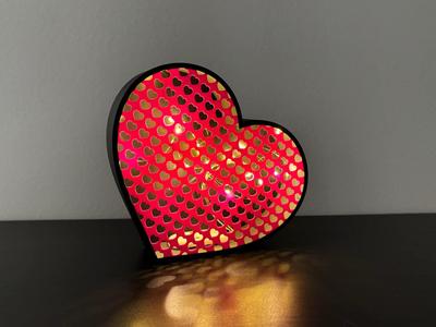 Valentine's heart fairy light or gift box