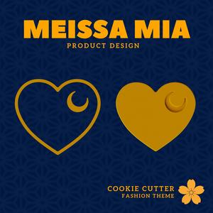 Japanese Sailor Moon Themed Cookie Cutter - Heart of the Moon | Digital 3D Print File