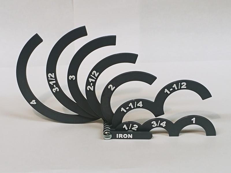 Iron Pipe sizing gauge