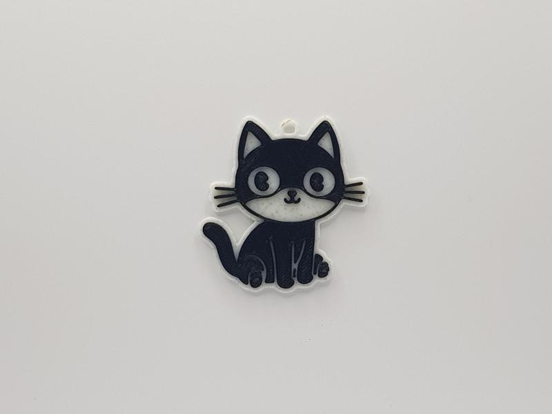 Cute Black Cat Keychain