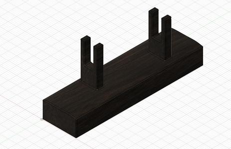 Antique Japanese style fan holder