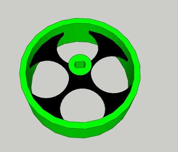 rueda con cuadrante universal para motorreductor