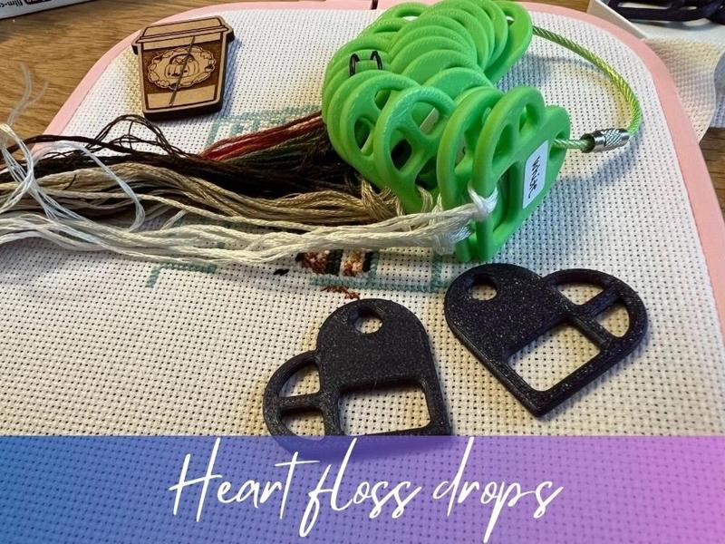 Heart floss drops/Thread organisers