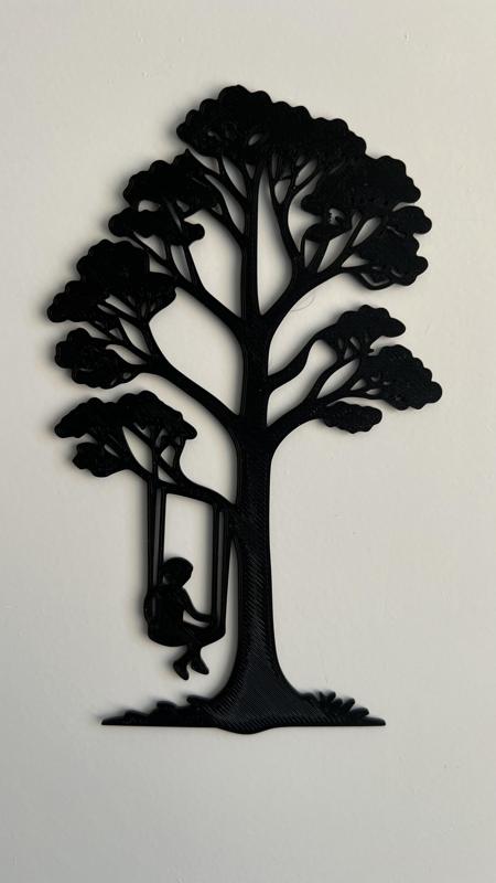 Kid On A Swing Wall Art #1