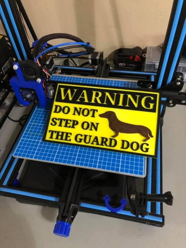 Do Not Step on Guard Dog Dachshund Sign