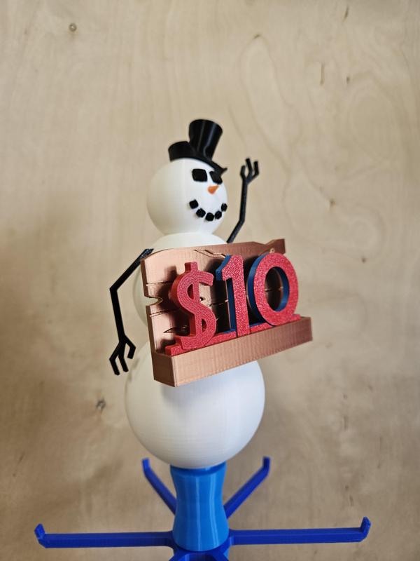 Happy Snowman Modular Price Tags / Modular Sales Display