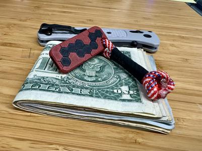 Multi-Material Hexagon-Cutout Survival Whistle