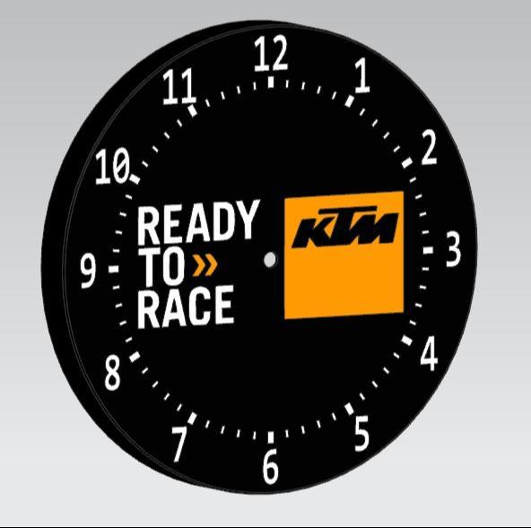 KTM Ready to Race Wanduhr wall clock