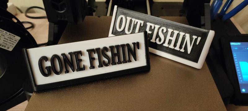 Desk sign holder + blank plate