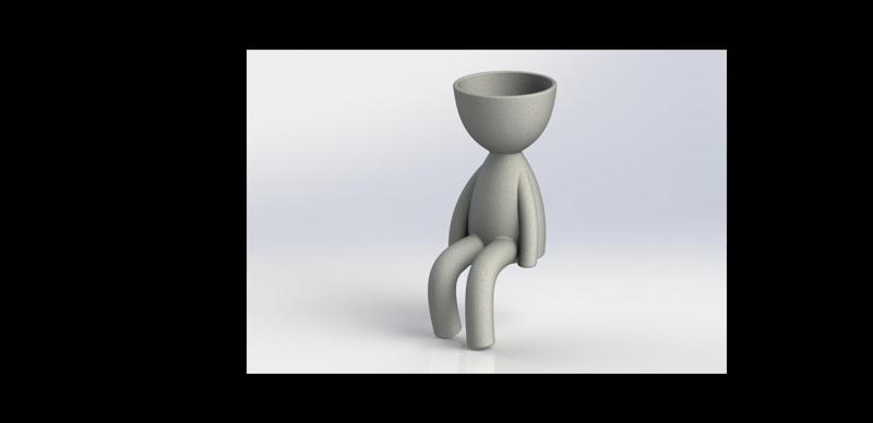 HUMAN VASE HUMAN HEAD PLANTER 10