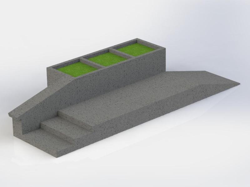 SKATE POTS STAIRS (PLANT POT)